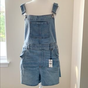 Blue Denim jean Overall Shorts